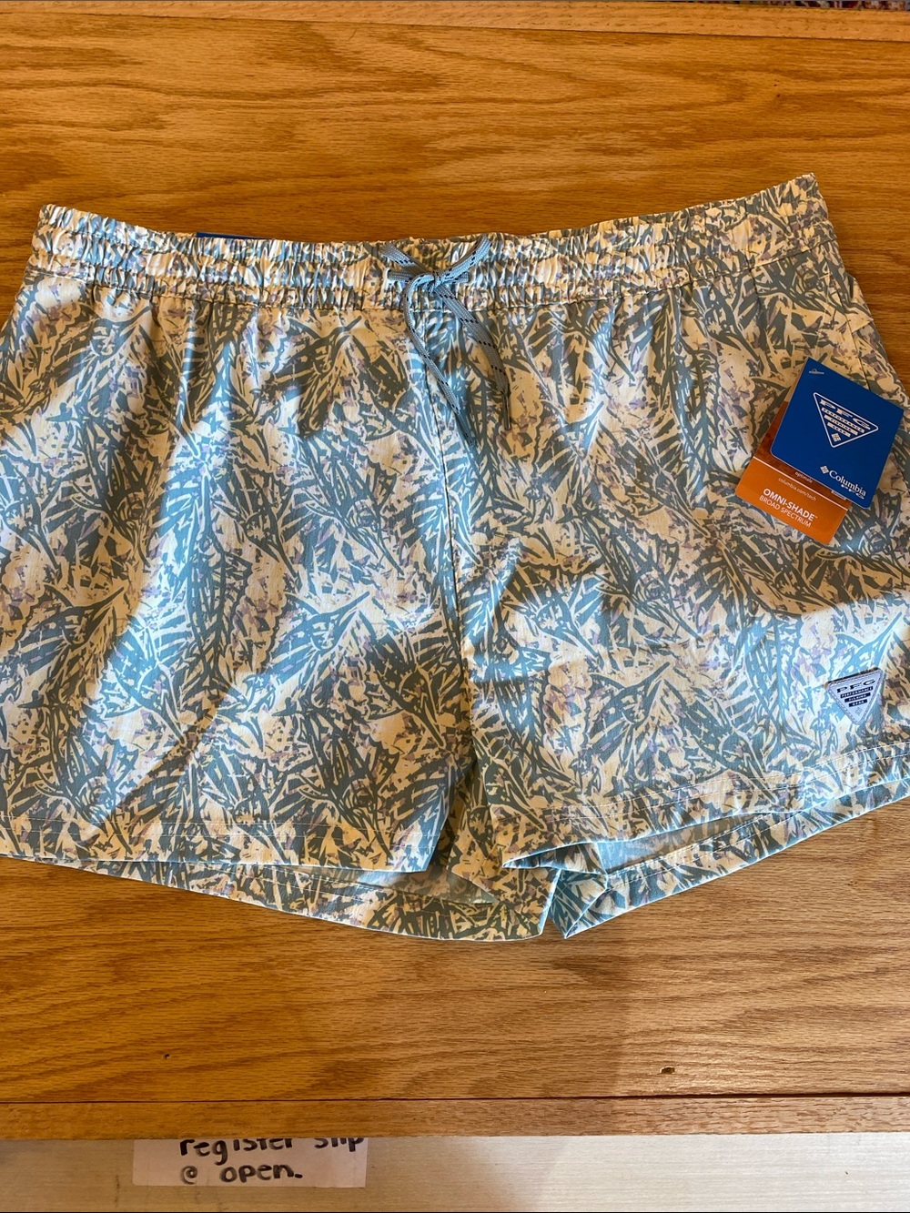 Columbia Rugged Water Print Drawstring Bermuda Shorts